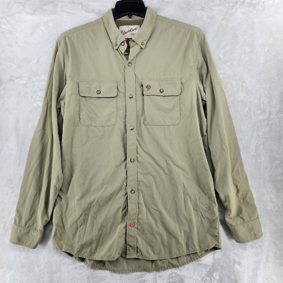 Duck Camp Fishing Long Sleeve Button Up Green‎ Mens XLT Tall Vented Polyester - Picture 1 of 9